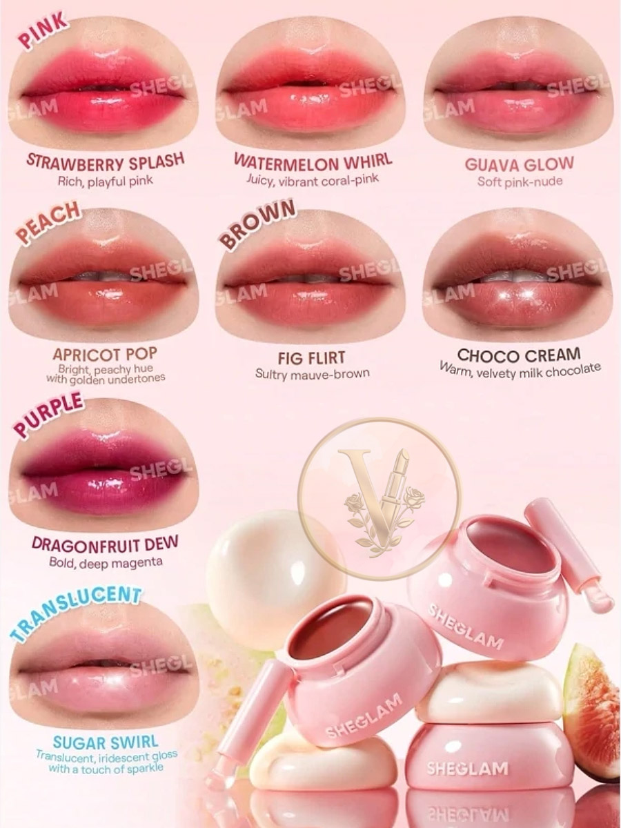 تصویر مربا لب با جلوه براق - Watermelon whirl / Fig flirt / ارغوانی: Dragonfruit dew Hydra Jelly Pocket Lip Jam