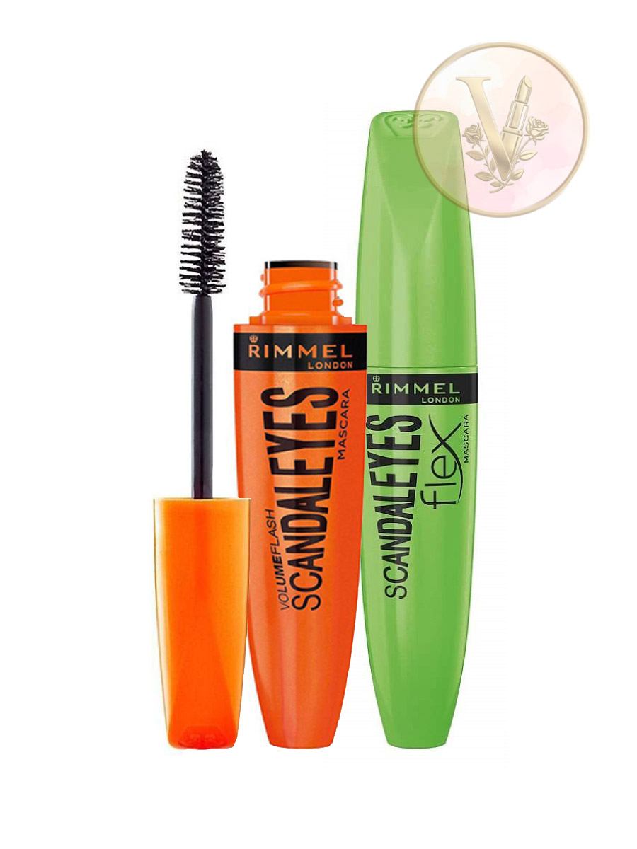 تصویر ریمل حجم دهنده و پرپشت کننده مدل سبز و نارنجی Green and orange volumizing and thickening mascara