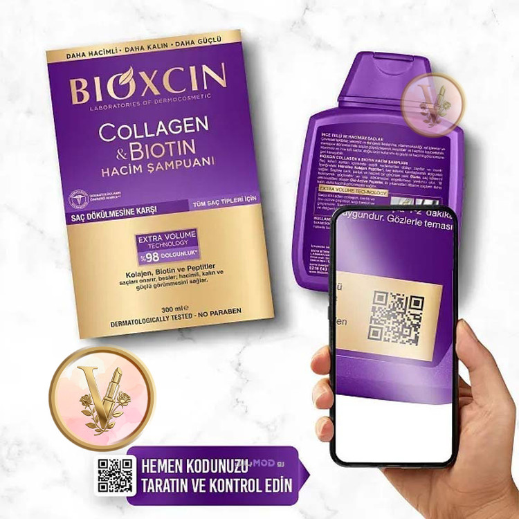 شامپو بیوکسین کلاژن و بیوتین اصل در فروشگاه ویونا
