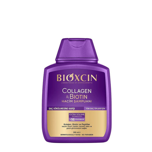 شامپو بیوکسین رنگ بنفش مدل بیوتین و کلاژن اورجینال در آنلاین شاپ ویونا