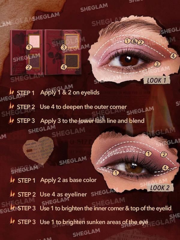 قیمت خرید مناسب پالت سایه شیگلم 4 رنگ مدل امبررز Ember Rose Burning Devotion اصل اورجینال در فروشگاه ویونا