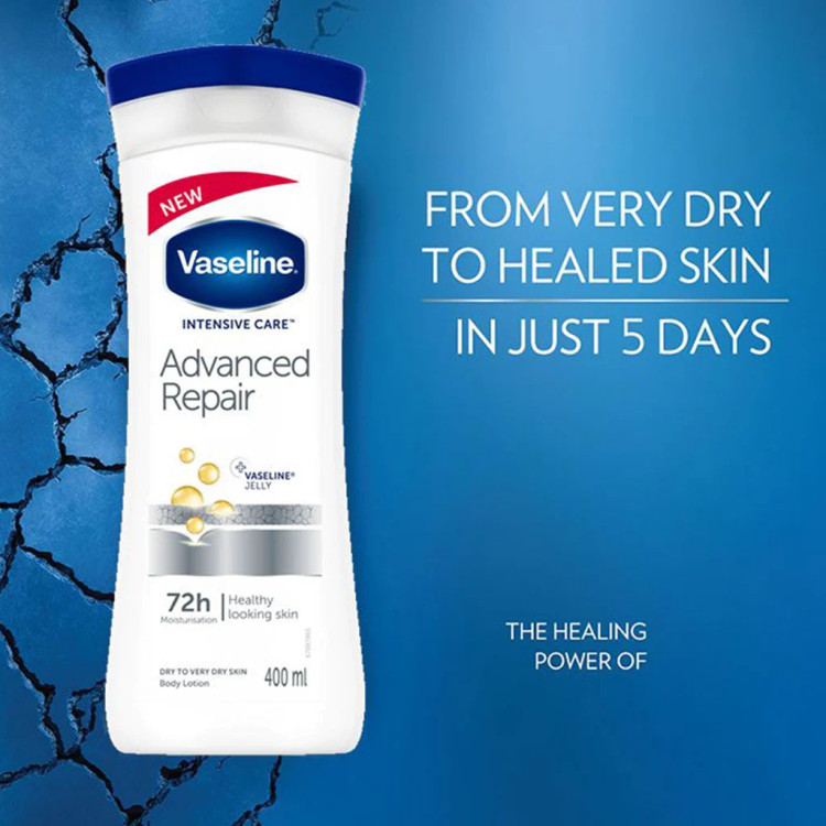 قیمت خرید مناسب لوسیون بدن وازلین(Vaseline) مدل (Advanced Repair) درخشان و نرم کننده پوست فروشگاه ویونا