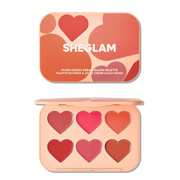 قیمت خرید مناسبرژگونه و رژلب جامد قلبی 6 رنگ مدل cottage core garden شیگلم اصل اورجینال