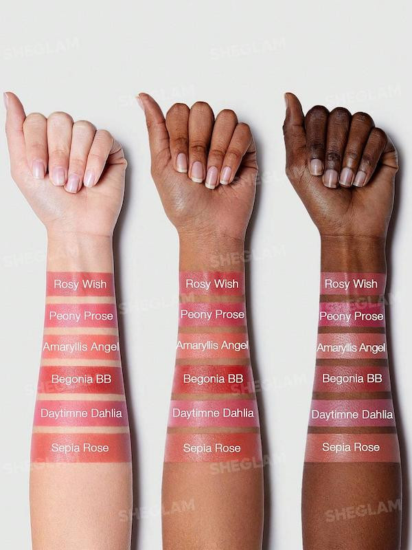 قیمت خرید مناسبرژگونه و رژلب جامد قلبی 6 رنگ مدل cottage core garden شیگلم اصل اورجینال