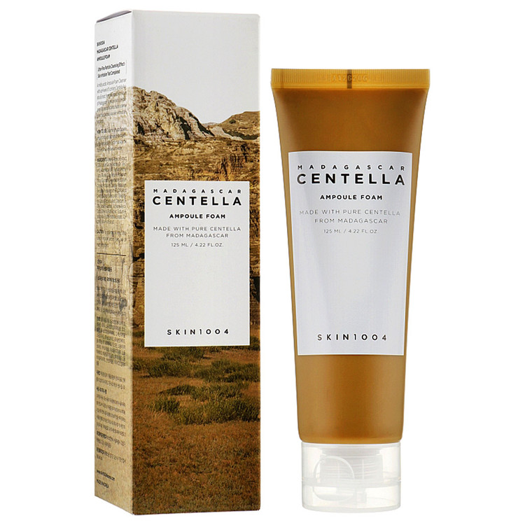 فوم شستشو و پاک کننده صورت ضدالتهاب و قرمزی ماداگاسکار اسکین 1004 مدل Ampoule اصل سنتلا Centella