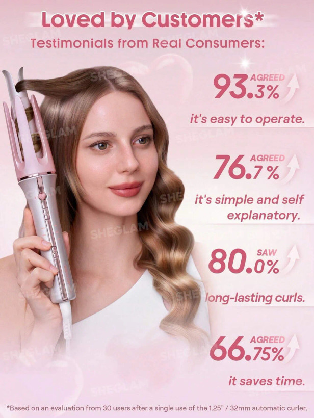 دستگاه فر مو شیگلم مدل Hair It Curl سری جدید صورتی