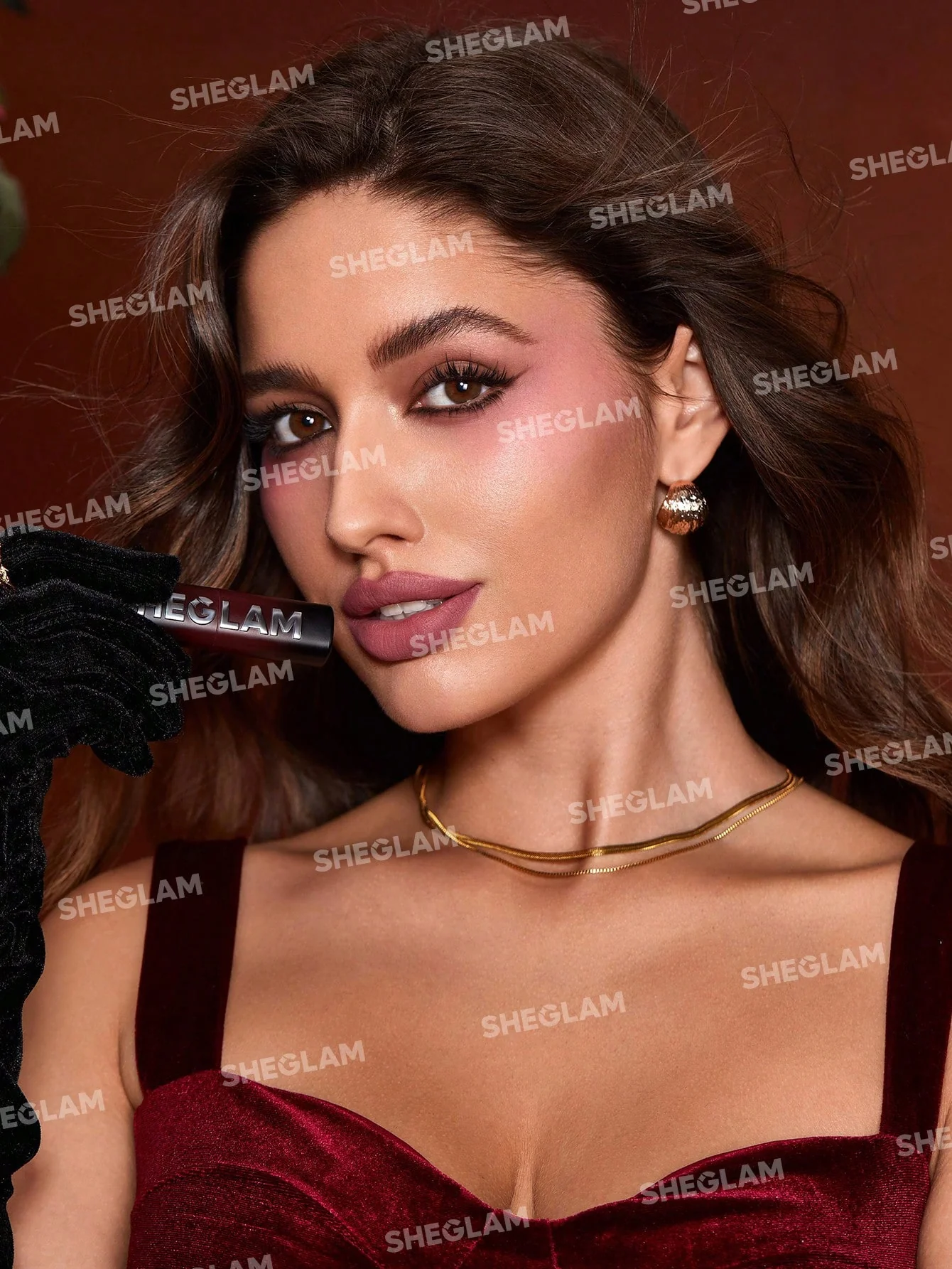 رژلب ضدانتقال شیگلم امبر رز با فینیش مخملی فروشگاه آرایشی و بهداشتی ویونا
