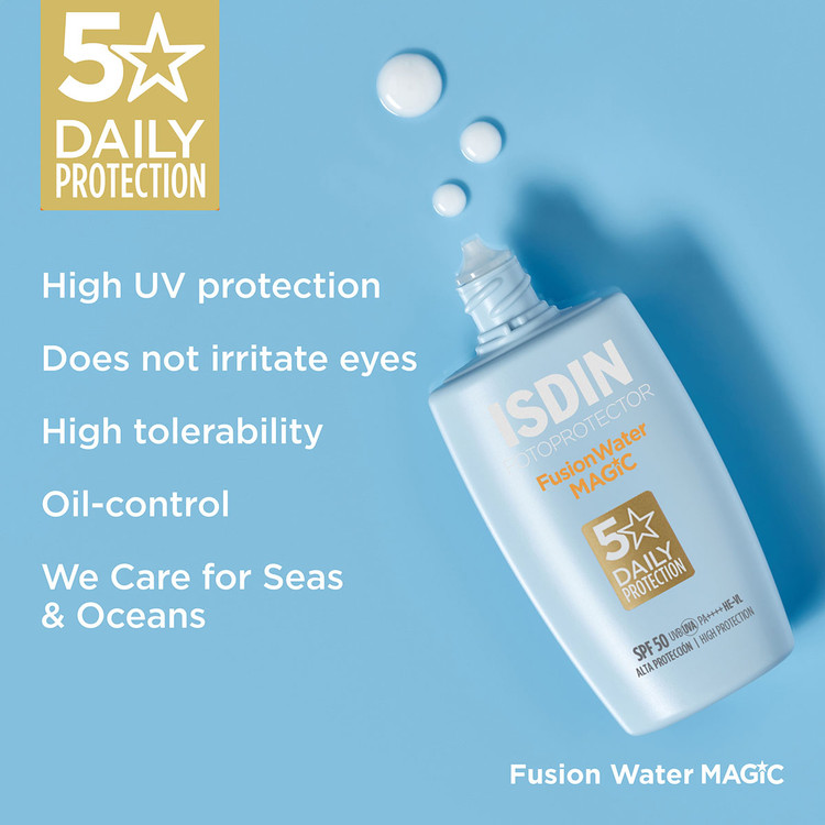 کرم ضدآفتاب بدون رنگ فیوژن واتر مجیک SPF50 | آرایشی بهداشتی ویونا