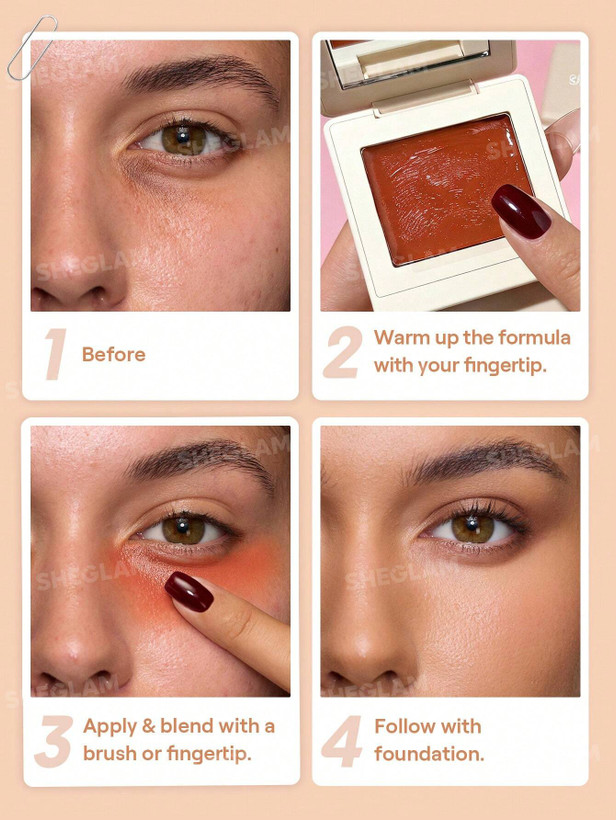 اصلاح کننده رنگ دور چشم شیگلم سه رنگ Peach Apricot Paprika فروشگاه آرایشی ویونا