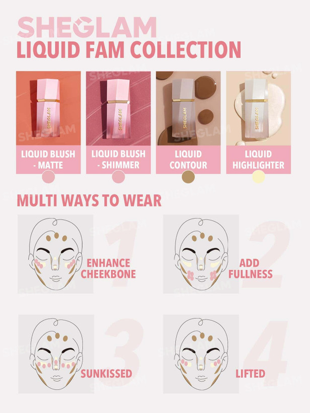 قیمت خرید مناسب هایلایتر مایع تمام رنگ ها مدل Glow Bloom Liquid Highlighter شیگلم اورجینال اصل وارداتی در ویونا