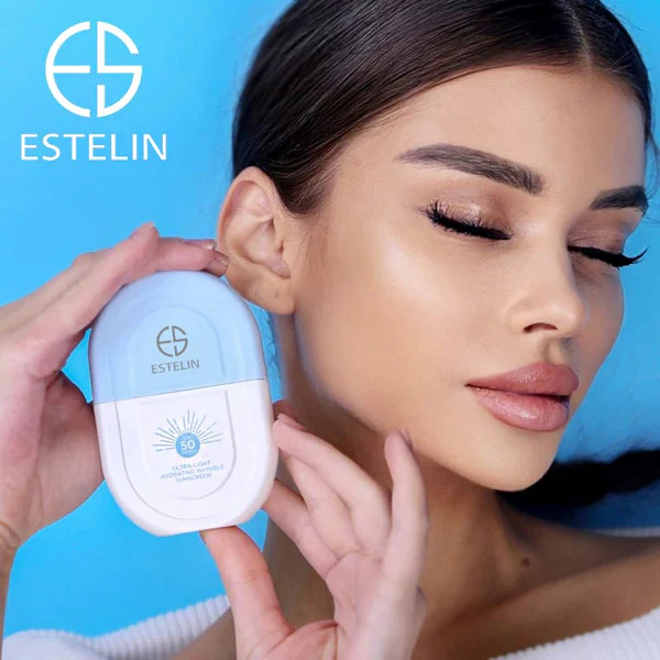 لوگوی ESTELIN روی ضدآفتاب هیدریتینگ اینویزیبل